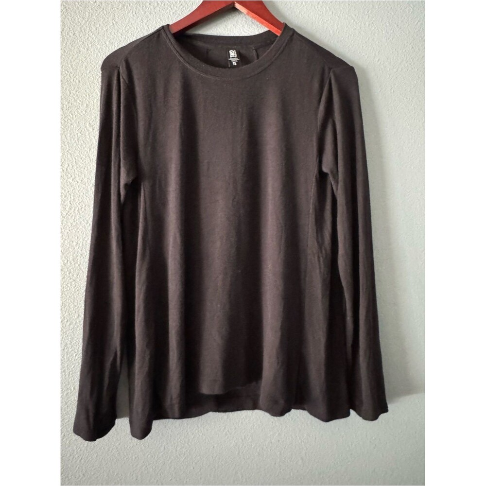 Athleta Girl Women's Black Ribbed Crewneck Top Size XL
